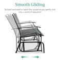 thumbnail image 3 of Best Choice Products 2-Person Outdoor Swing Glider, Steel Patio Loveseat, Bench Rocker w/ Armrests - Gray, 3 of 8