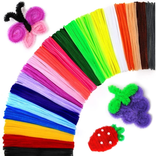 Pipe Cleaners, Pipe Cleaners for Crafts (200pcs 20 Multi-Colored),12 inch Long Pipe Cleaners in 20 Colors.