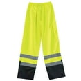 thumbnail image 3 of Ergodyne GloWearÂ® 8915BK Class E Black Bottom Rain Pants, Lime, XL, 3 of 4