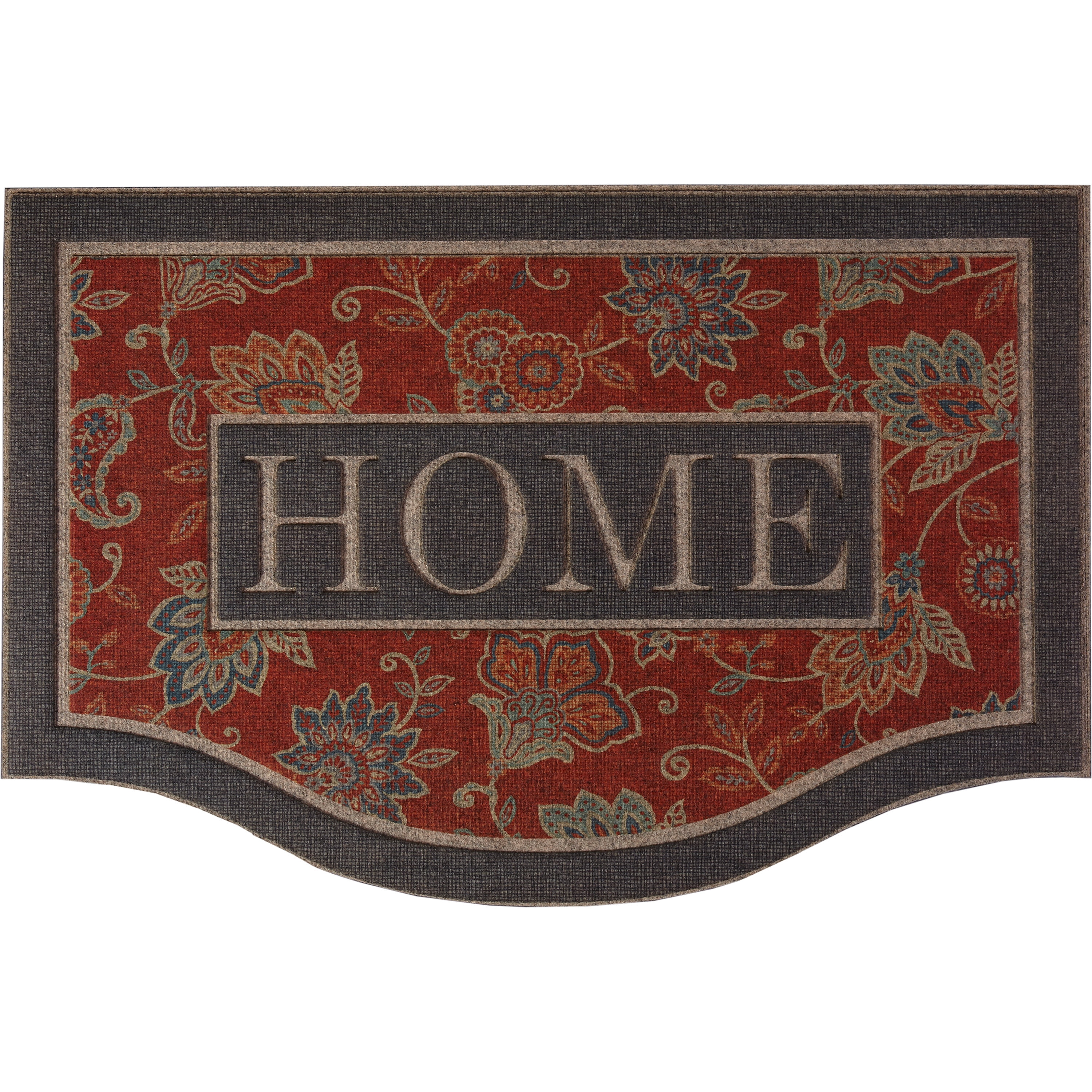 Mohawk Home Ornamental Entry Mat Cozy Jacobean Mat Scatter, 2'x3', Red