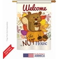 thumbnail image 2 of Breeze Decor 10087 Wildlife & Lodge Nut House 2-Sided Vertical Impression House Flag - 28 x 40 in., 2 of 4