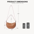 thumbnail image 5 of Purses for Women Crossbody Bags Crescent Shoulder Bag Hobo Handbag with Adjustable Strap, 5 of 6