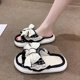 thumbnail image 1 of 2023, zapatillas de mujer, verano, cuatro estaciones, sandalias y zapatillas de interior para el hogar, bonitas zapatillas de casa con pajarita de dibujos animados, zapatos cómodos 40 Gao Jinjia LED, 1 of 2