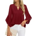 thumbnail image 2 of Business Casual Tops for Women: Work Attire for Office - Fall Blouses for Women 2025 - Dress Shirts for Women 3/4 Sleeve Professional Formal Clothes Dressy Ladies Tops Elegant Fall Chiffon, 2 of 4