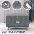thumbnail image 3 of SEase Jacquard Ottoman Slipcovers Folding Storage Stool Furniture Protector Cover Soft Thick Rectangle Foot Rest Slipcover with Elastic Bottom Length 31-43" Light Gray, 3 of 13