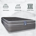 thumbnail image 3 of Queen Size Mattress - 12 Inch Cool Memory Foam & Pocket Spring Hybrid Mattress - Euro Top - Medium Firm - Oliver & Smith, 3 of 4