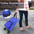 thumbnail image 6 of Shopping Trolley Bag, Reusable Portable Collapsible Shopping Bags, Foldable Shopping Cart with Wheels Grocery Bag Extra Large Utility Tote Bag for Travel Shopping Camp, 6 of 8