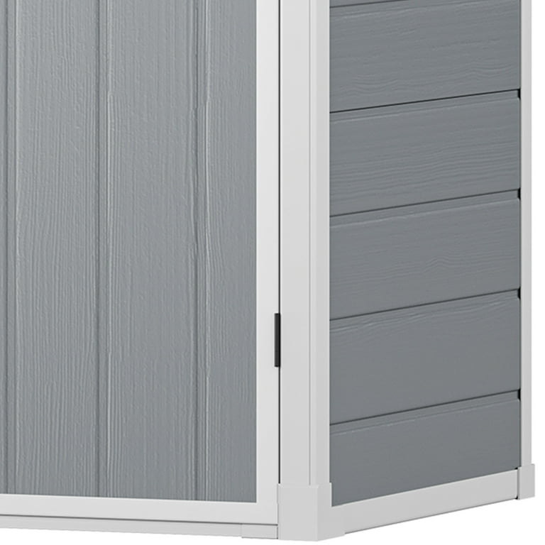 Uforic 60 Cu.Ft Outdoor Storage Shed, Weatherproof Tall Plastic