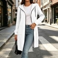 thumbnail image 4 of QQZ 2026 Fall Long Zip Up Hoodie Jacket Coat For Women, Oversized Full Zip Long Sweatshirt For Women, 4 of 9