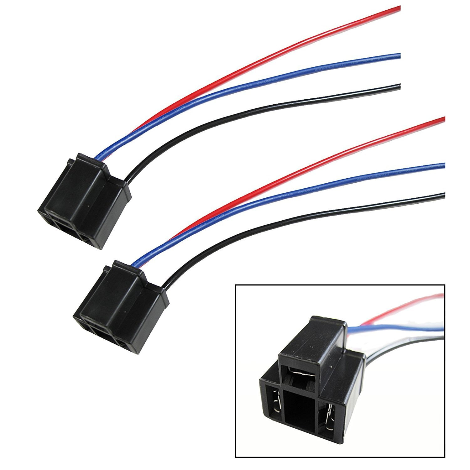 Xotic Tech 2 Pieces H4 Female Headlight Repair Wiring Socket Extension Harness