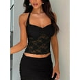 thumbnail image 2 of Gamvdout Lace Tops for Women Halter Sexy Going Out Tank Crop Fashion Top, 2 of 6