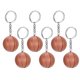 thumbnail image 1 of 6 llaveros de baloncesto marrones, llaveros de plástico, llavero colgante para fanáticos del baloncesto, 1 of 12