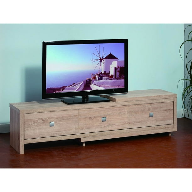 TV Stand With Three Storage Drawers, Brown