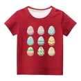 thumbnail image 1 of Cadeaux de Pâques pour Enfants, Enfants Garçons Filles Imprimé Ufs de Pâques Mignon Col Rond Manches Courtes, 1 of 4