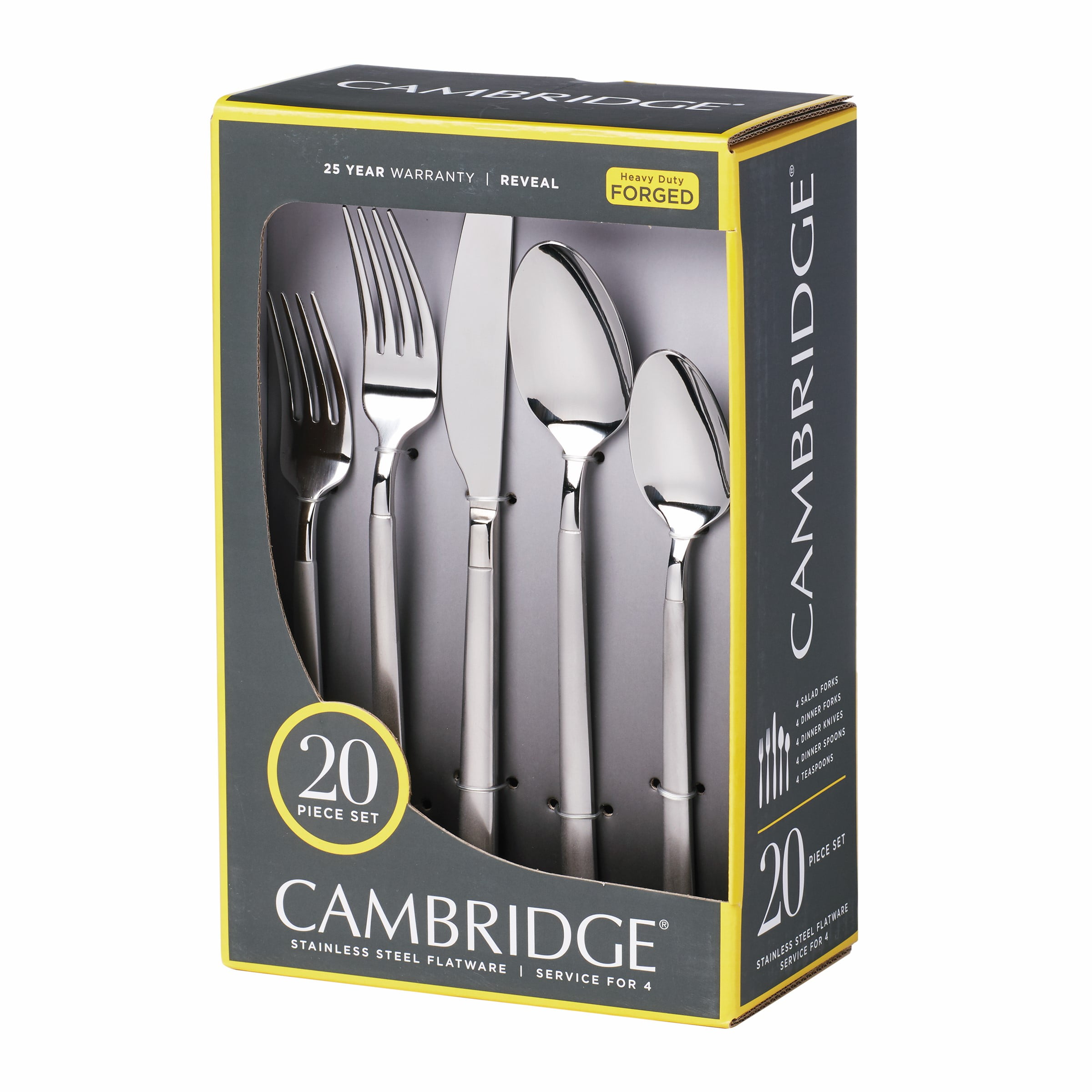 CAMBRIDGE    カトラリー Cambridge Reveal Sand 20-Piece Stainless Steel Flatware Set