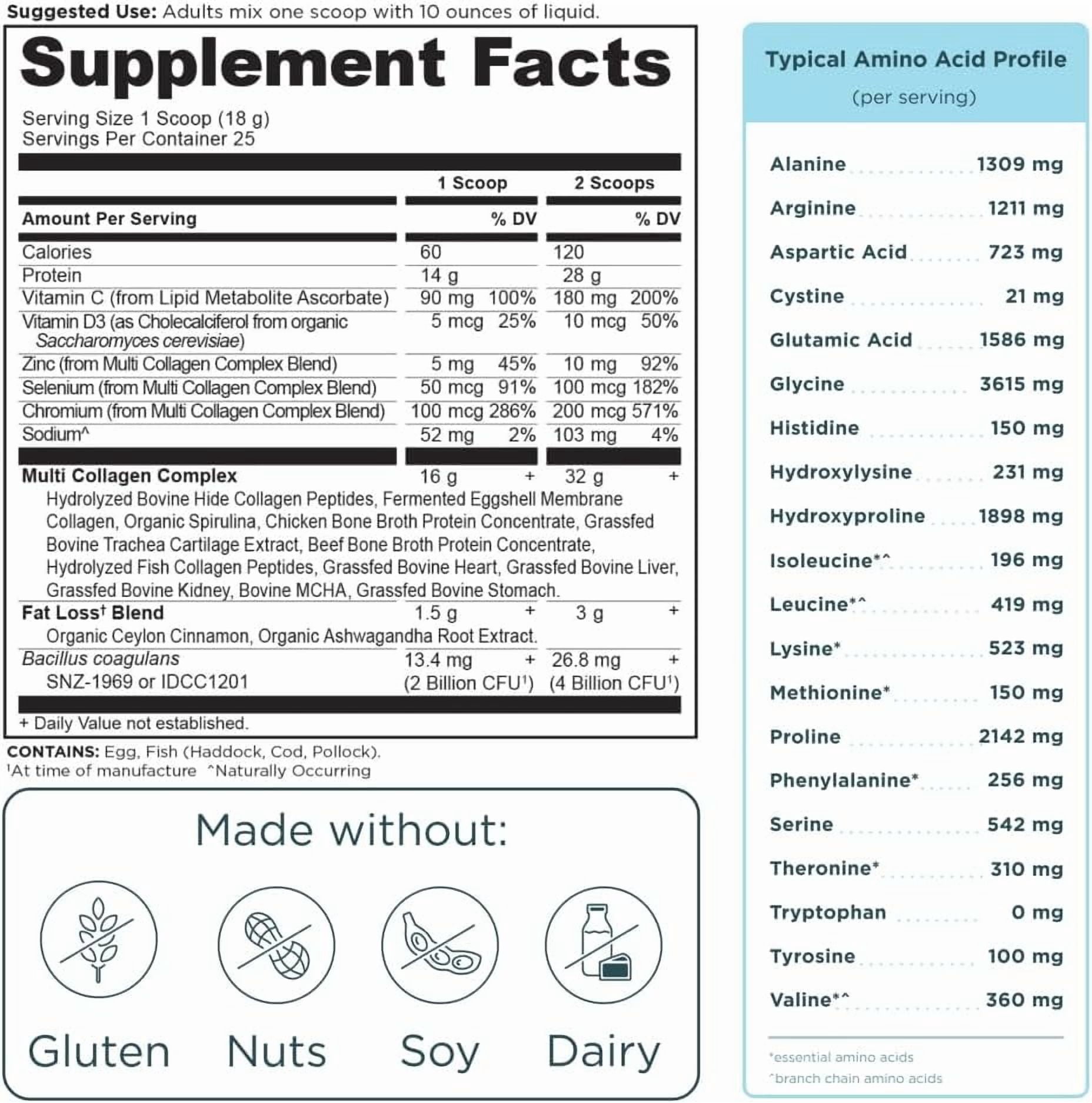 Ancient Nutrition Advanced Hydrolyzed Collagen Peptides Powder Protein Lean with Probiotics and Vitamin C, Cinnamon, for Women & Men, Supports Healthy Weight Management & Muscle Building, 25 Servings