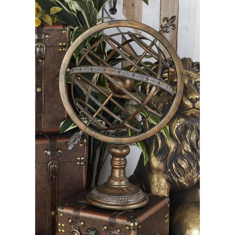 Sphère armillaire maritime en laiton avec flèche - Globe