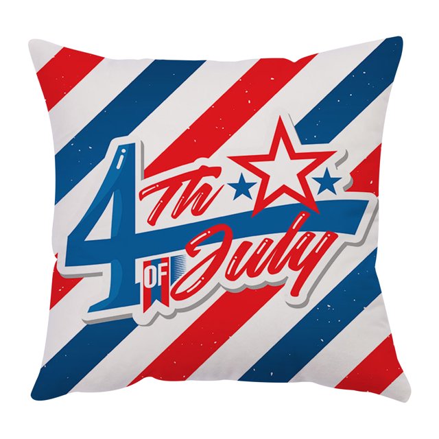 Funda de almohada Día de la Independencia Estilo de dibujos animados Funda de almohada de impresión digital de lino Wmkox8yii HFSH3416