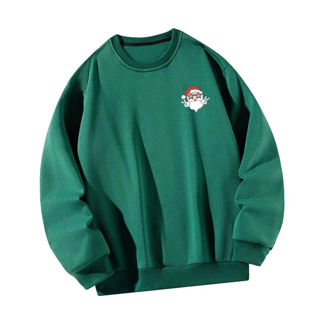 Sudadera con capucha para mujer, Tops informales con cuello redondo, estampado gráfico de Papá Noel, ropa deportiva, sudadera navideña para viajes de SG Yinane Sudadera sin capucha