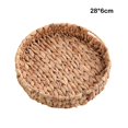 thumbnail image 2 of Home Woven Storage Tray Living Room Office Hotel Simple Design Multifunctional Fruit Vegetable Remotes Organizer 28x6cm, 2 of 10