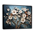 thumbnail image 2 of Designart "Orchid Dreams White and Blue Blossoms III" Floral Framed Wall Art - Modern Farmhouse Gold Abstract Floral Entryway Framed Wall Art Print, 2 of 6
