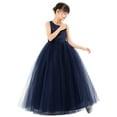 thumbnail image 4 of Ekidsbridal Satin Backless Tulle Communion Baptism Dresses for Flower Girls Toddlers Ceremonial Gowns 722 8, 4 of 6
