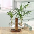thumbnail image 4 of Propagation Station Glass Terrarium Planter Flower Pot With Retro Solid Wooden Stand For Home Kitchen Indoor Garden Wedding Desktop Patio Planters Wall Hanging Planters Planters Pots Tree Pot Indoor, 4 of 4