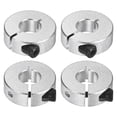 thumbnail image 1 of Uxcell 4-Pack Collarín de Eje de Un Solo Split 12mm Bore 30mm OD, 10mm Grosor Abrazadera de Eje de Aluminio [Plateado], 1 of 6