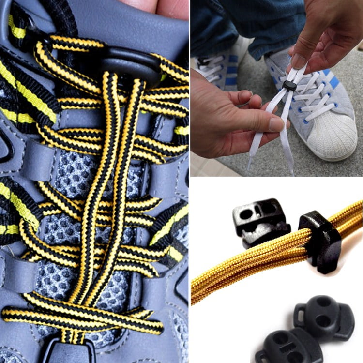 1/5 PCS Elastic Shoe Lace Shoelace Buckle Stopper Rope Clamp Paracord
