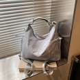 thumbnail image 3 of Bolso Hobo Elegante para Mujer Al Aire Libre Con Letras Bordadas Gran Capacidad Lona, 3 of 9