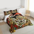 thumbnail image 3 of Homewish Gothic Skeleton Full Size Comforter Sets,Colorful Rustic Mushroom Bedding Comforter Set,,Happy Valentine'S Day Bedding Sets For Girls Boys,Ultra Soft Home Decor Reversible,3pcs, 3 of 8