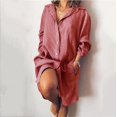 thumbnail image 1 of Lindbes 2024 Été Mode Nouvelle Robe Élégante en Coton et Chanvre pour Femmes Style de Bureau Élégant Col à Revers à Simple Boutonnage Robe Élégante, 1 of 6