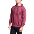 thumbnail image 4 of G-Style USA Men's Lightweight Cross-Dyed Pullover Hoodie Sweatshirt MH13104 - Heather Burgundy - X-Large, 4 of 6