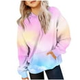 thumbnail image 5 of Ruyang Teen Girls Tie Dye Hoodie Oversized Thin Fall Pullover Sweatshirts Long Sleeve Cute Loose Comfy Tops with Pockets, 5 of 5
