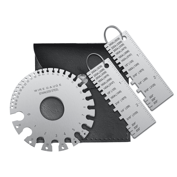 Professional Wire Gauge Measuring Tool, Metal Gauge Thickness Tool, Thickness Gauge and Double Sided Round Plate Gauge A