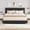 Gray, variant on Kicctian Pink Twin Bed Frame with Upholstered Headboard, Heavy-Duty Platform Bed with Strong Wood Slats, No Box Spring Needed, Noise Free, Easy Assembly