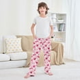 thumbnail image 6 of Kids' Pajama Pants Soft Relaxed Fit Sleep Pants Lounge Pants with Pockets Cherry and Pink Bow Pattern X-Large, 6 of 9