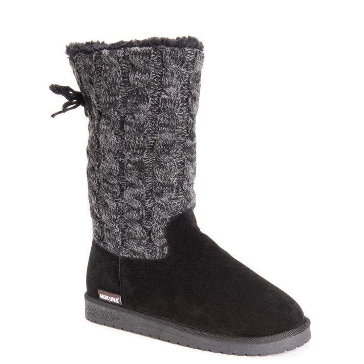 Muk Luks Women's Skylar Faux Fur Lined Cable Knit Sweater Boot