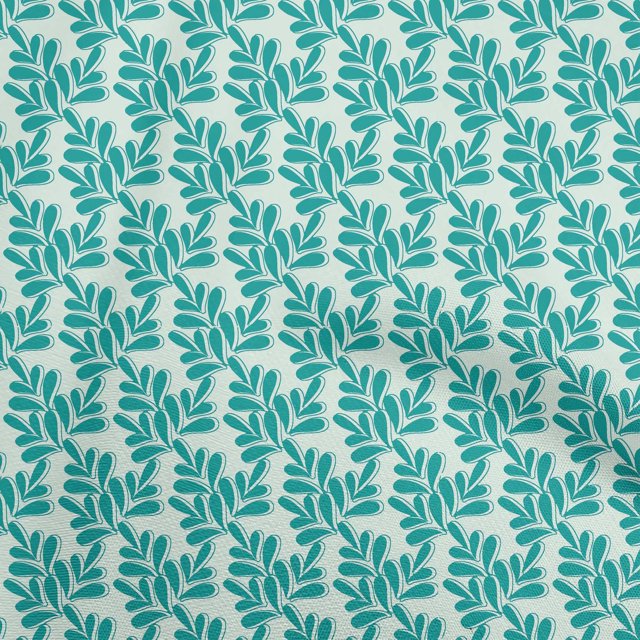 oneOone Rayon Teal Green Fabric Asian Block Sewing Craft Projects Fabric Prints By Yard 56 Inch Wide