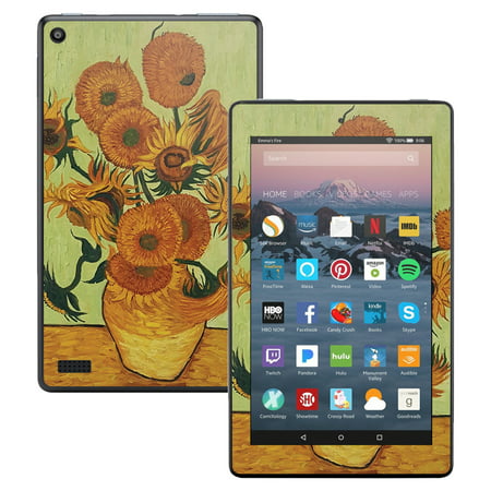 MightySkins Skin For Amazon Kindle Fire 7 (2017) - Van Gogh Sunflowers | Protective, Durable, and Unique Vinyl Decal wrap cover | Easy To Apply, Remove, and Change Styles | Made in the (Best Vpn For Amazon Prime)
