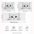 thumbnail image 2 of Yayeee Pillowcase King Size Set of 2 Satin Wrinkle Resistant Pillow Case, White Cat, 2 of 7