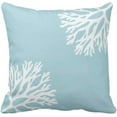 thumbnail image 2 of Set of 2 Throw Pillow Cover Hue Sea Coral Silhouettes Coastal Beach Light Blue Ocean Starfish Shell Decorative Pillow Case Home Decor Square 18 x 18 Inch Pillowcase, 2 of 6