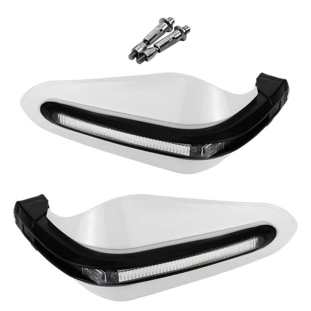 1 Par De Protectores De Manos Para Motocicletas, Protectores De Manos LED, blanco Baoblaze Manoplas