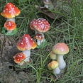 thumbnail image 6 of SPRING PARK Mini Mushroom Fairy Garden Miniature Figurines Mushroom Resin Figures for Garden Ornaments Plant Pots Bonsai Crafts Micro Landscape Decoration, 6 of 7