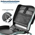 thumbnail image 5 of Water-Resistant 3-Ring Binder Organizer with Multiple Pockets Zipper Binder Bag for Office Green Snowy Forest Scene, 5 of 8