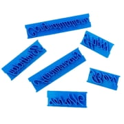 Racing Butterfly 6pcs/set Plastic Letters Mold Happy Birthday Best Wishes Baking Molds Decoration