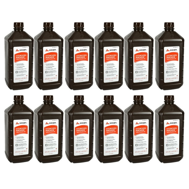 (12) Swan Hydrogen Peroxide 3 Topical Solution USP 32Oz First Aid