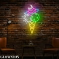 thumbnail image 2 of Glowneon Ice Cream Galaxy Led Wall Art, Ice Cream Shop Neon Open Sign, 2 of 5