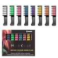 thumbnail image 1 of Festive Fun Washable Temporary Hair Color Combs 10-Color Set, Tangle-Free Instant Hair Chalk for Kids & Adults Birthday Party, Safe & Easy Diy Hair Dye Kit, 1-Pack, 1 of 7