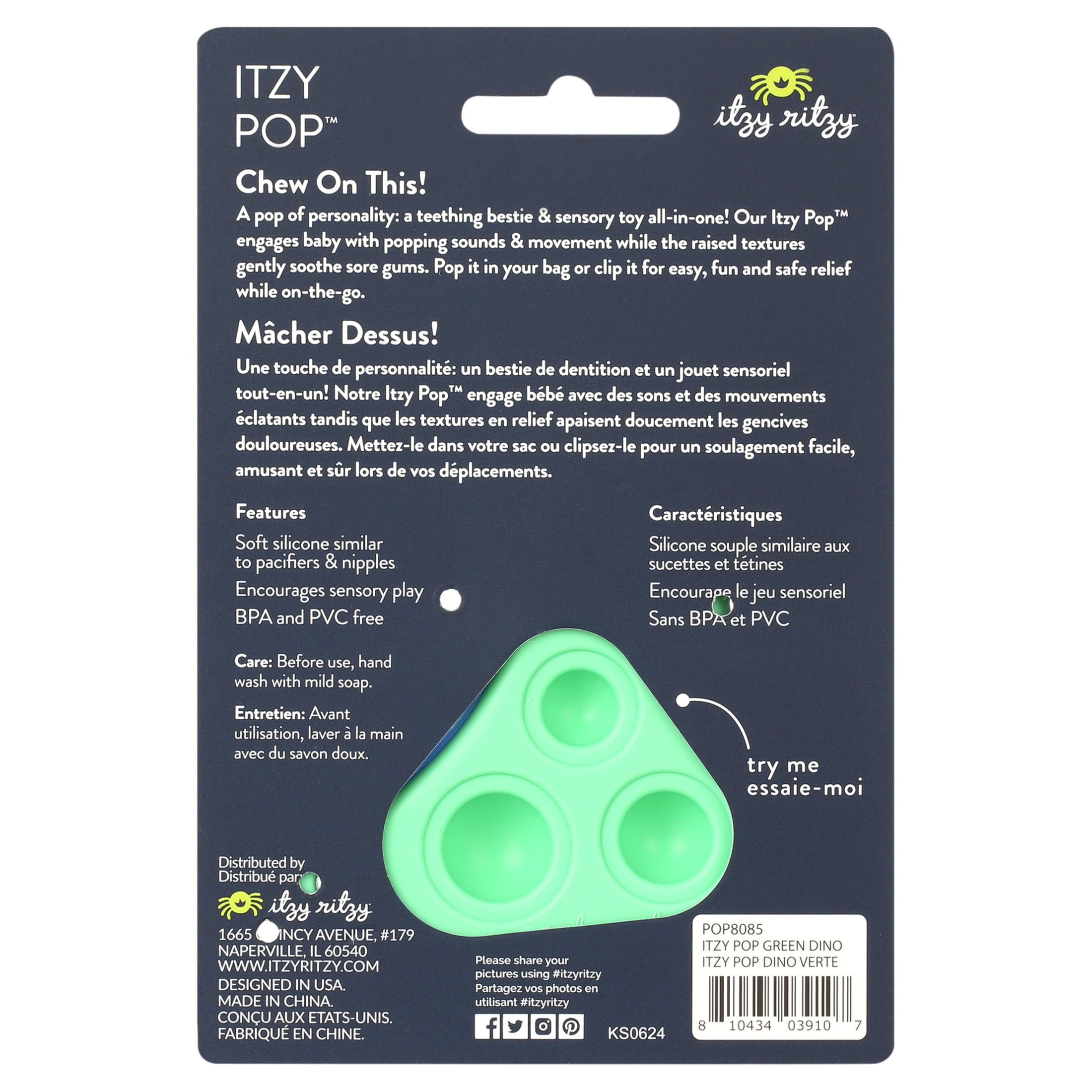Itzy Pop™ Green Dino
